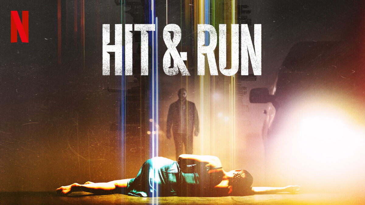 Hit & run promo pic with Lior Raz as Segev Aulzai, standing over his wife's body