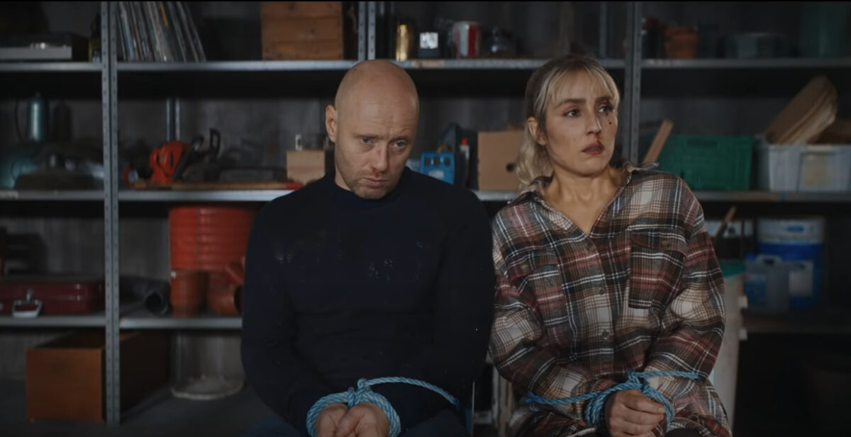 Aksel Hennie as Lars and Noomi Rapace as Lisa in Netflix' film, The Trip