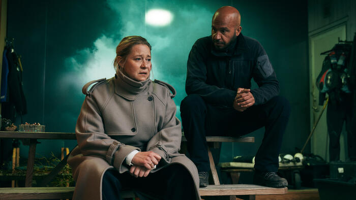 Trina Dyrholm and Dar Salim in Face to Face (Forhøret) Season 2