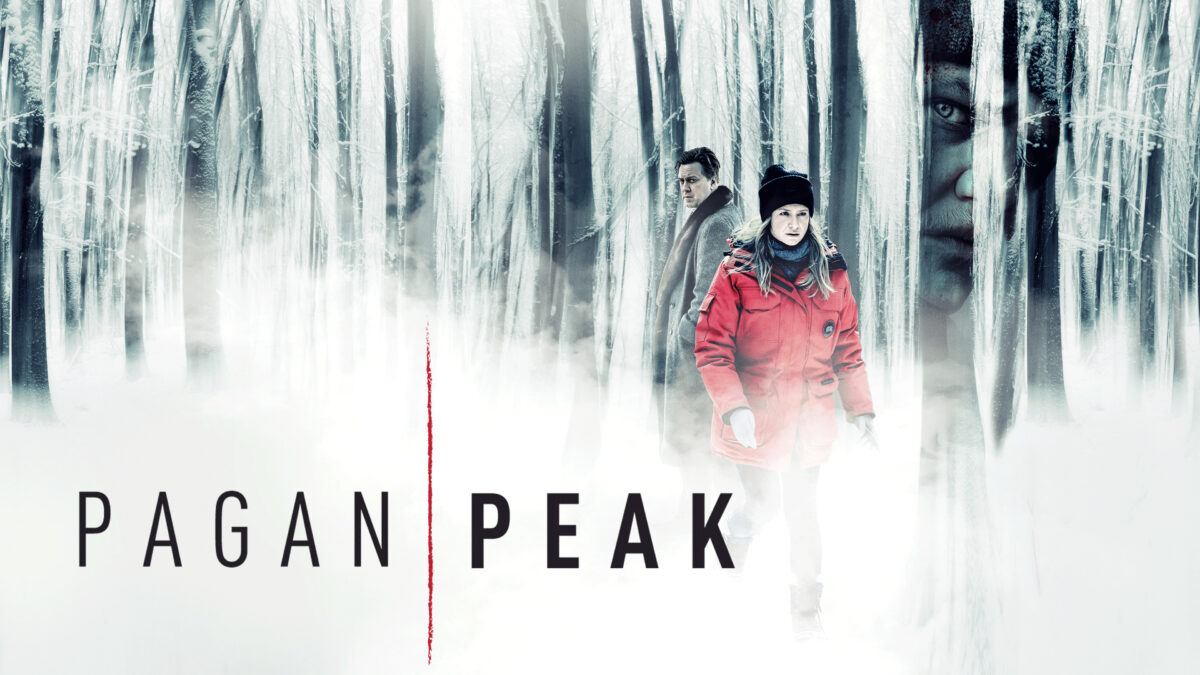 Pagan Peak Season 2 promo pic with Nicholas Ofczarek as Gedeon Winter and Julia Jentsch as Ellie Stocker