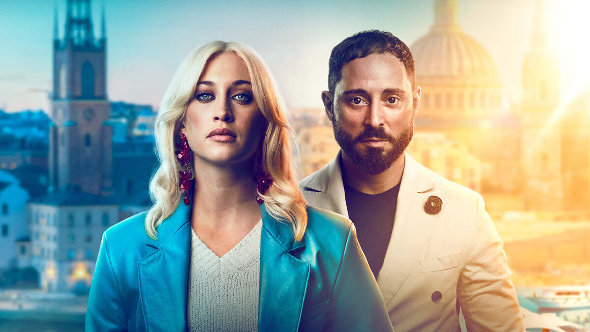 Blinded season 2 promo image with Julia Ragnarsson as Bea Farkas and Matias Varela as Peder Rooth