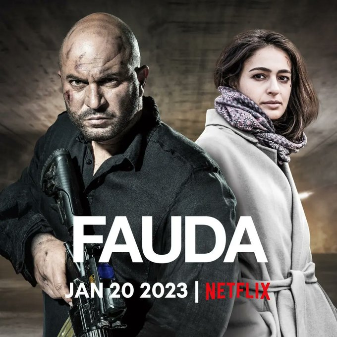 Fauda Season 4 promo pic with Lior Raz as Doron and Lucy Ayoub as Maya